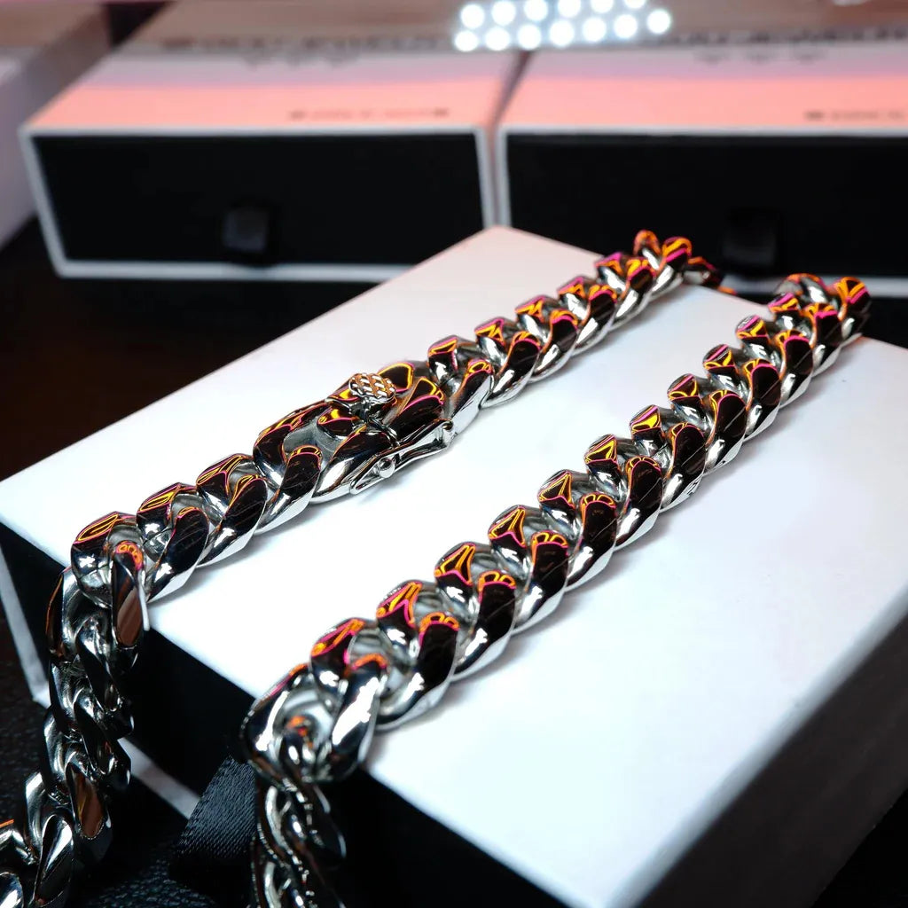 14MM 18K GOLD-PLATED CLASSIC MIAMI CUBAN LINK