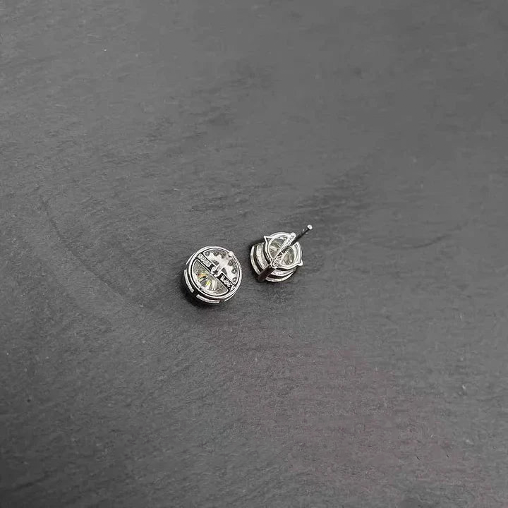 S925 Colorful Moissanite Laser Stud Earrings VVS