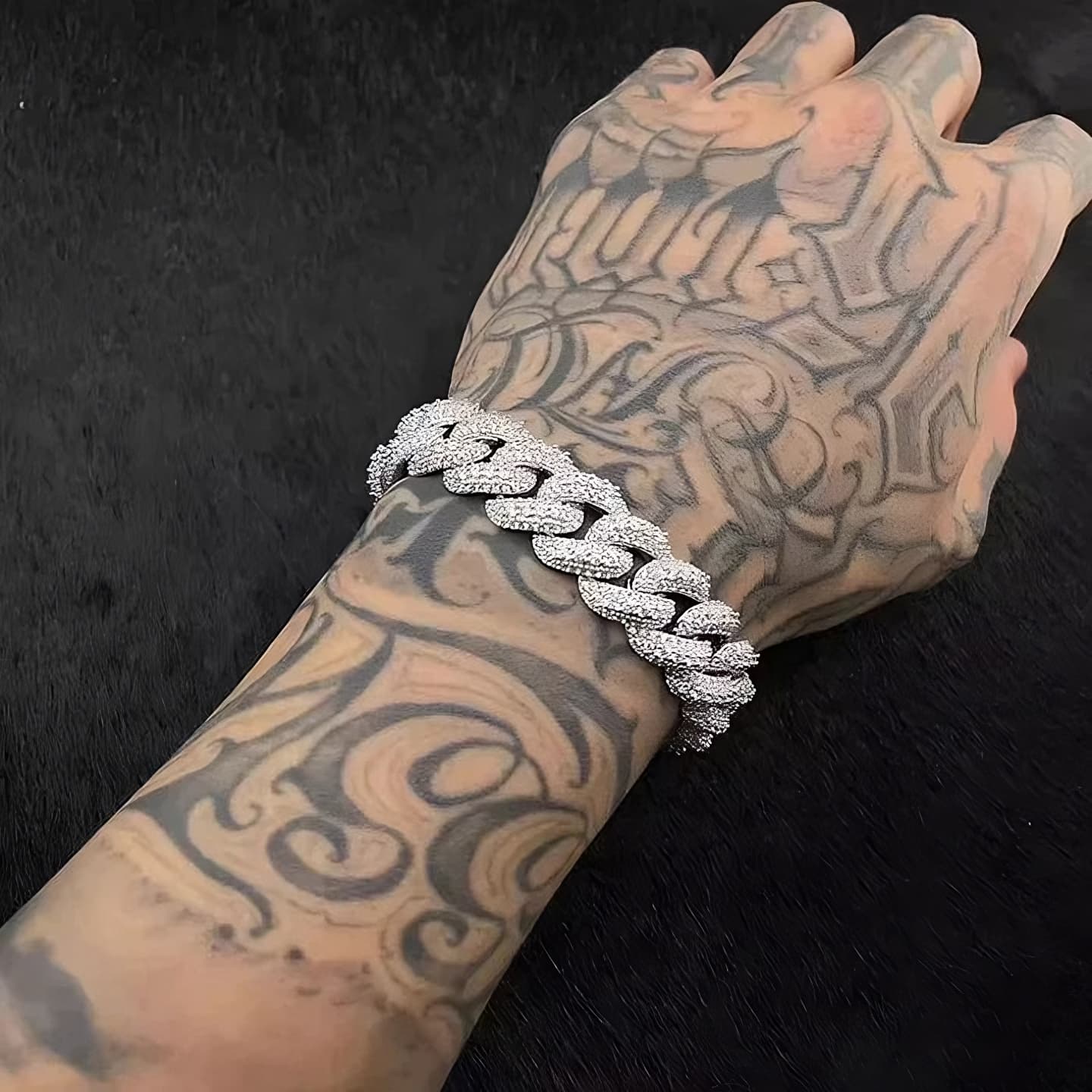 15mm cuban ice bracelet with full iced out stones luxury jewelry
