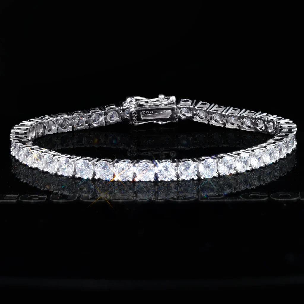 Official Limited 18K Gold-Plated 925 Sterling Silver AAA CZ Bracelet