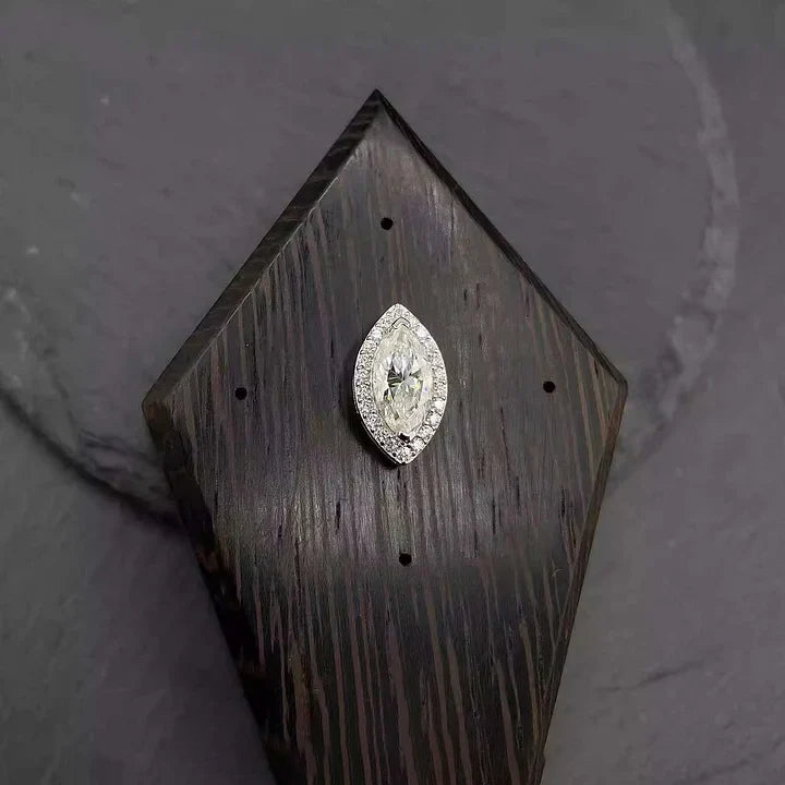 S925 VVS Moissanite Marquise 1 Carat Earrings Marquise Diamond
