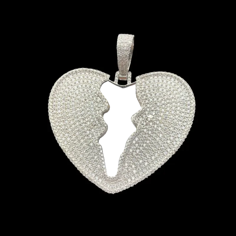 3D Customized Cracked Love Pendant - 55mm