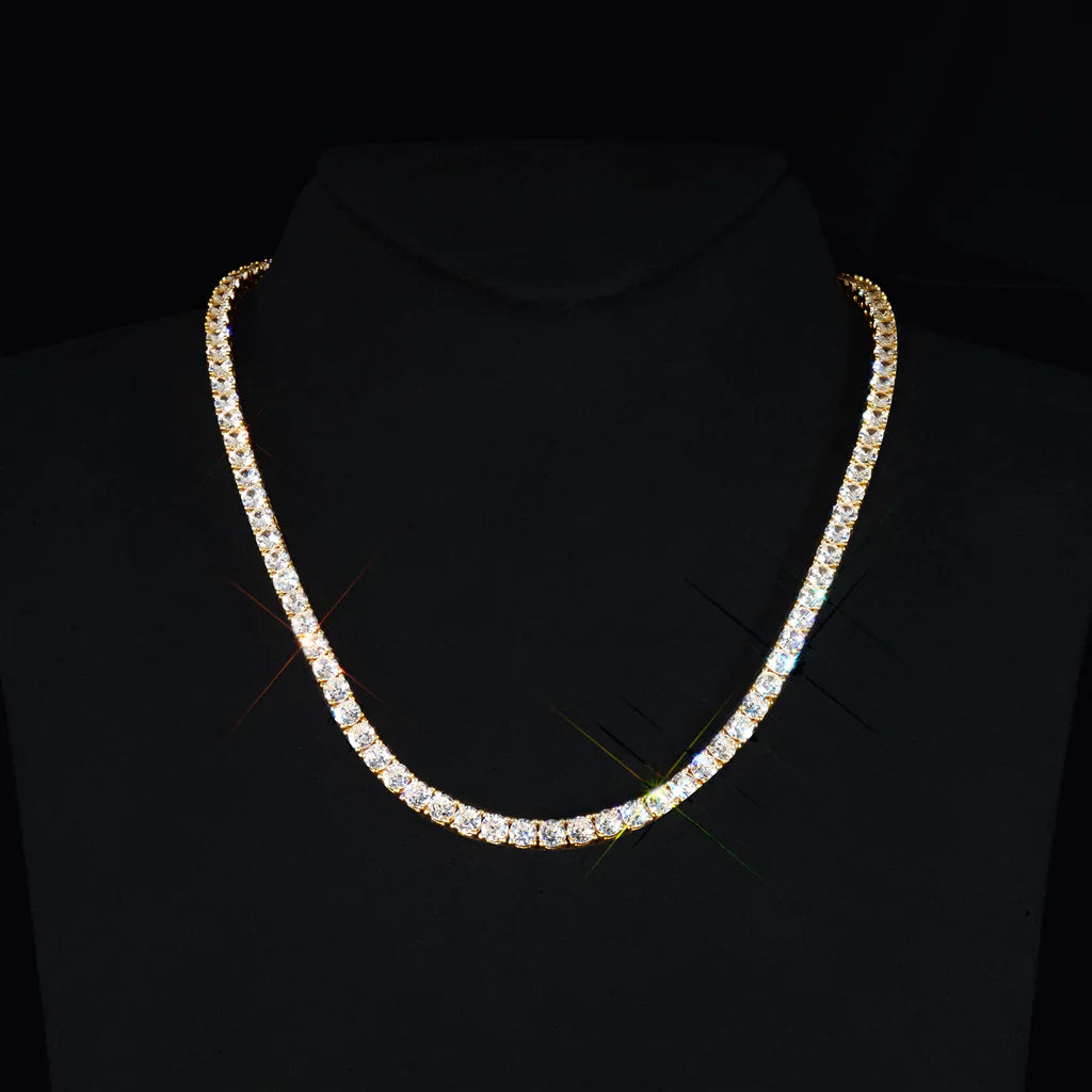 18K Gold-Plated 925 Sterling Silver AAA CZ Necklace