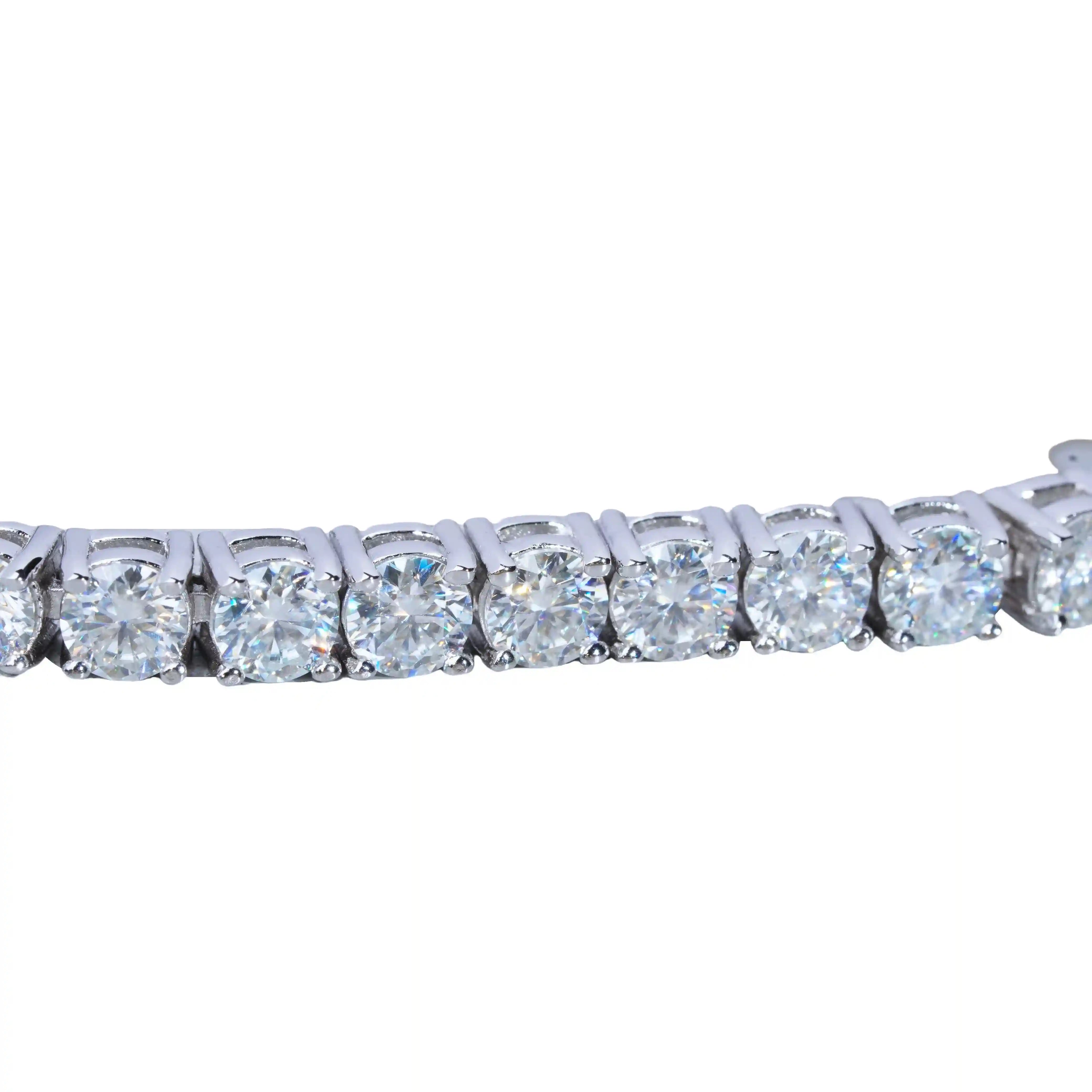 5MM 925S & VVS Moissanite Tennis Bracelet White Gold