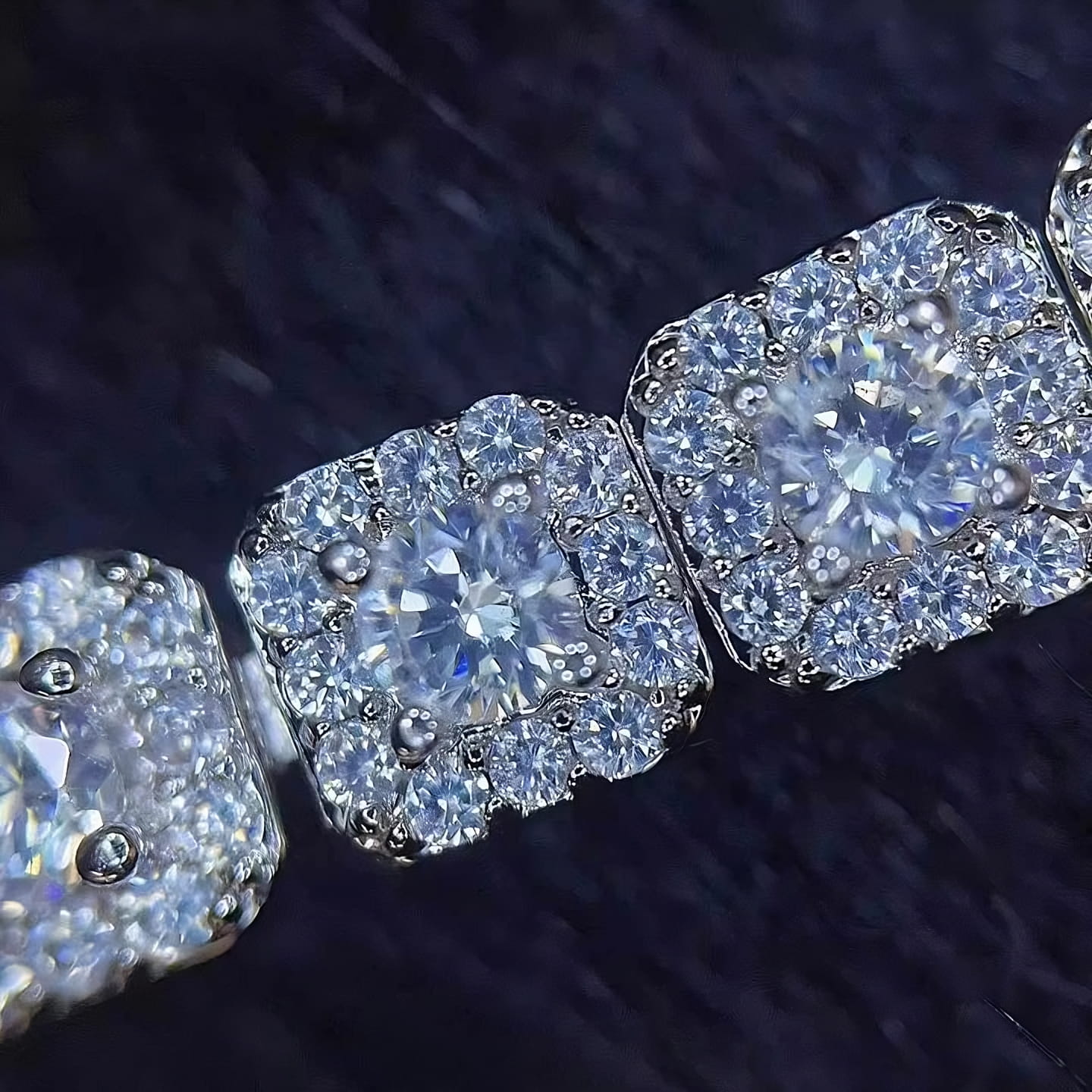 Iced rock candy bracelet 7mm hip hop jewelry design