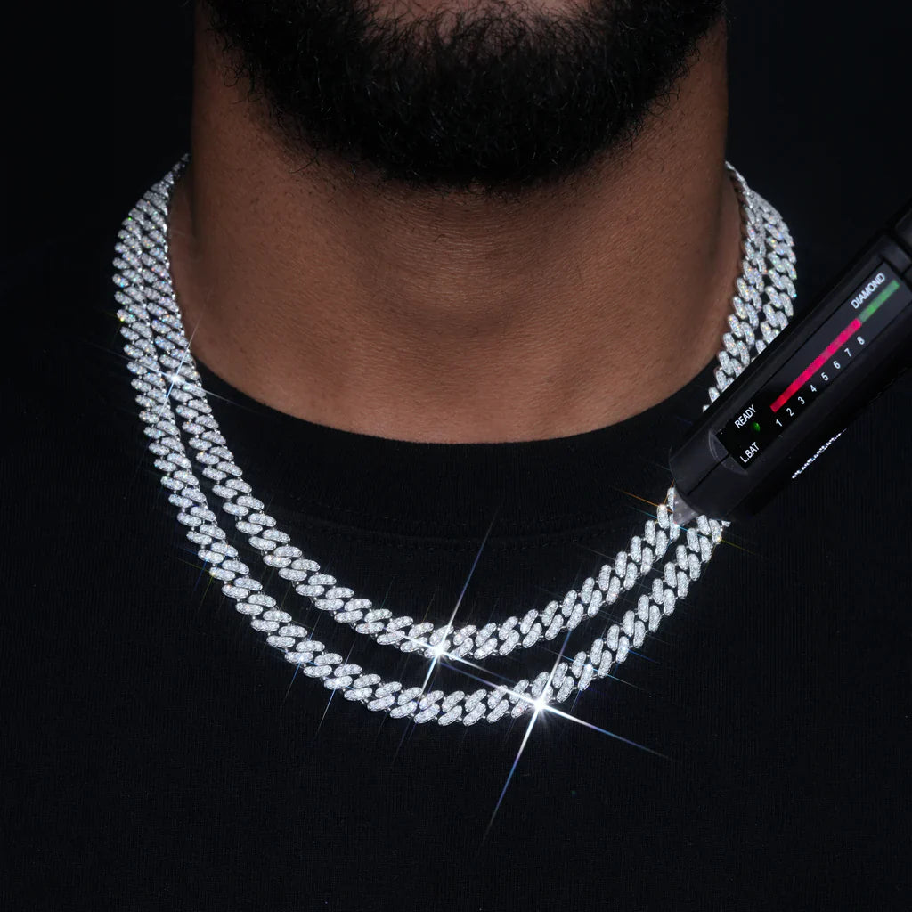 S925 & VVS Moissanite Cuban Link Chain - 8.5mm