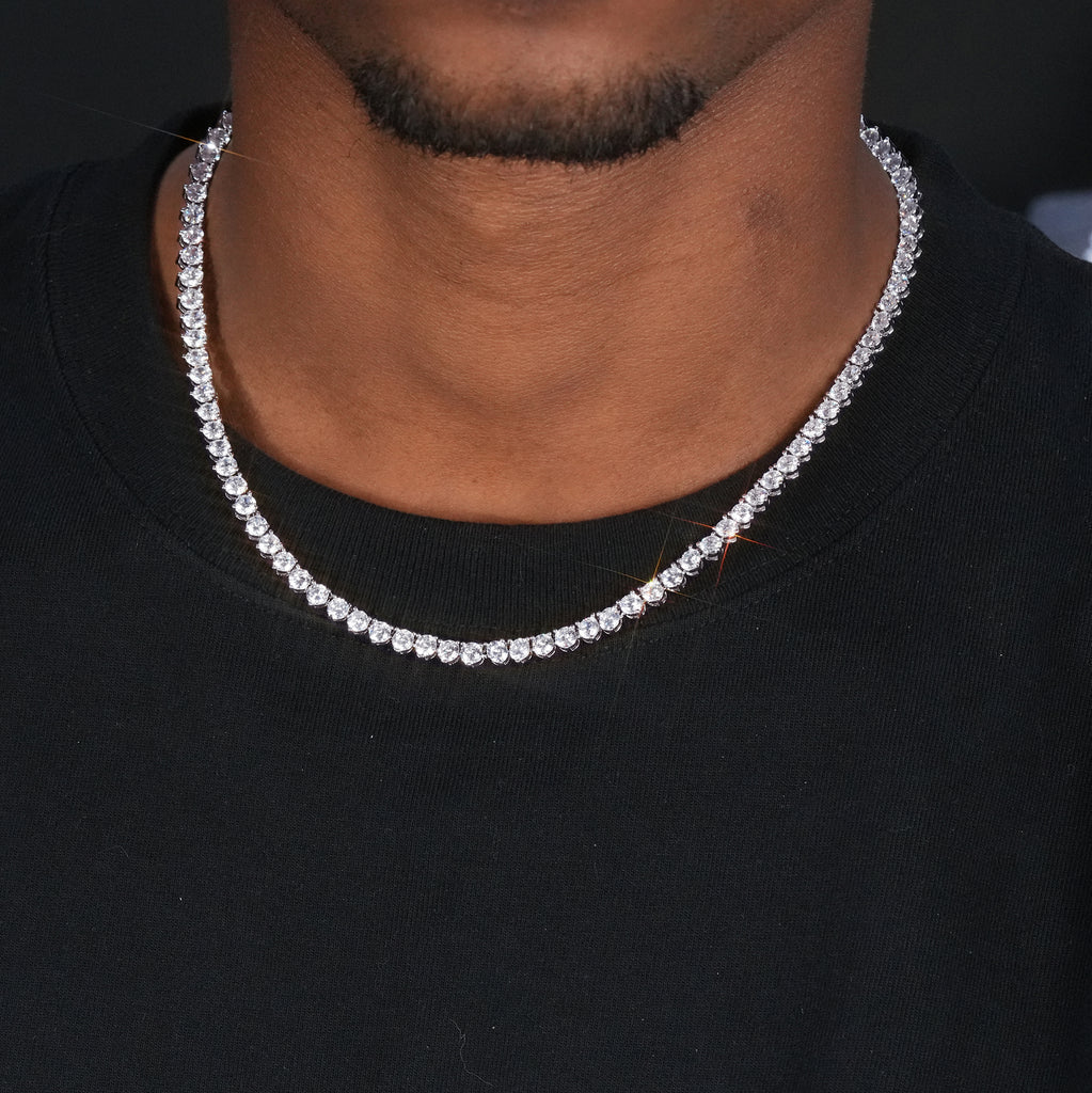Three Prong Tennis Chain - 4mm/6mm