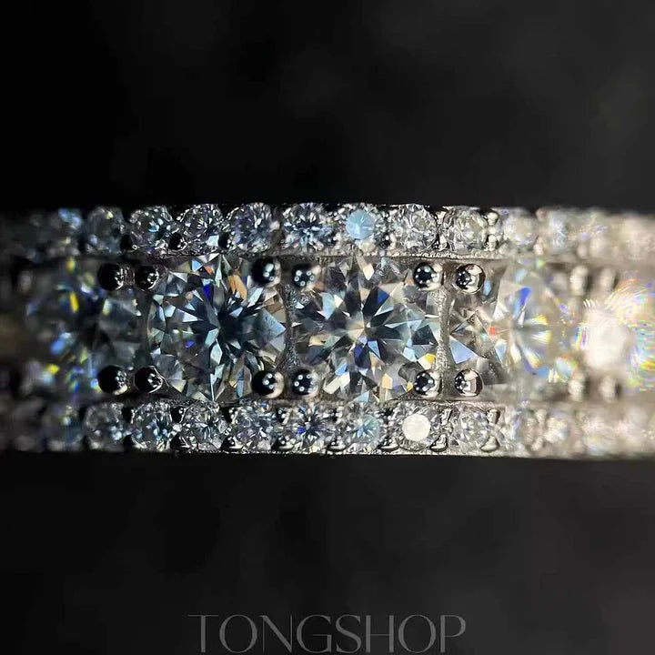S925 4MM VVS Moissanite Ring