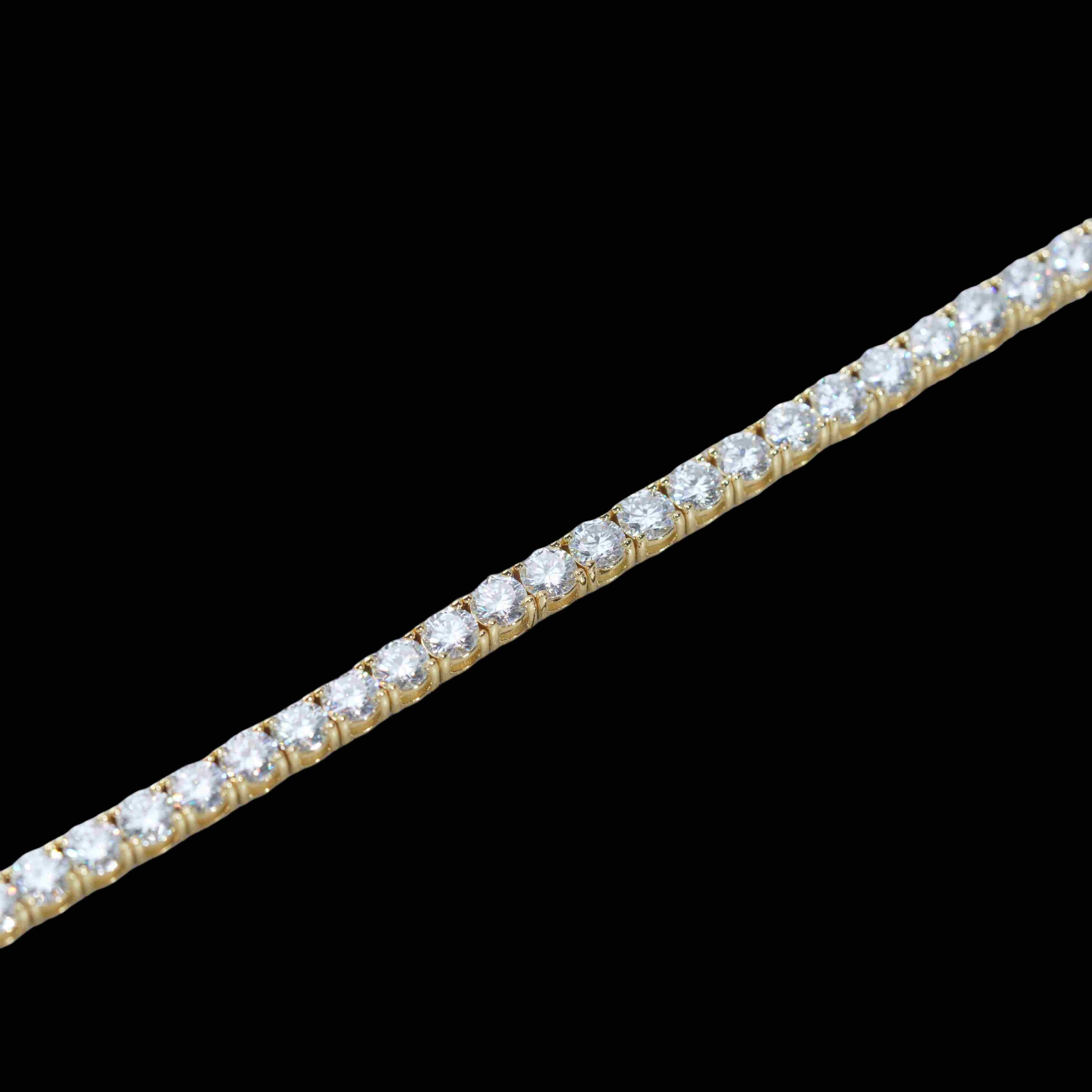 Bundle 2-Row Prong Cuban - 19mm & Tennis in Gold - 5mm