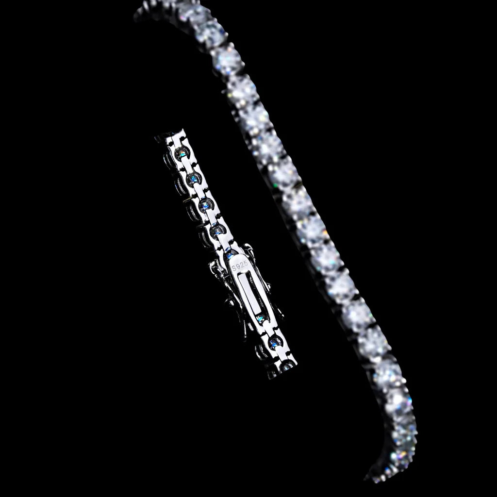 4MM 925S & VVS Moissanite Tennis Bracelet White Gold