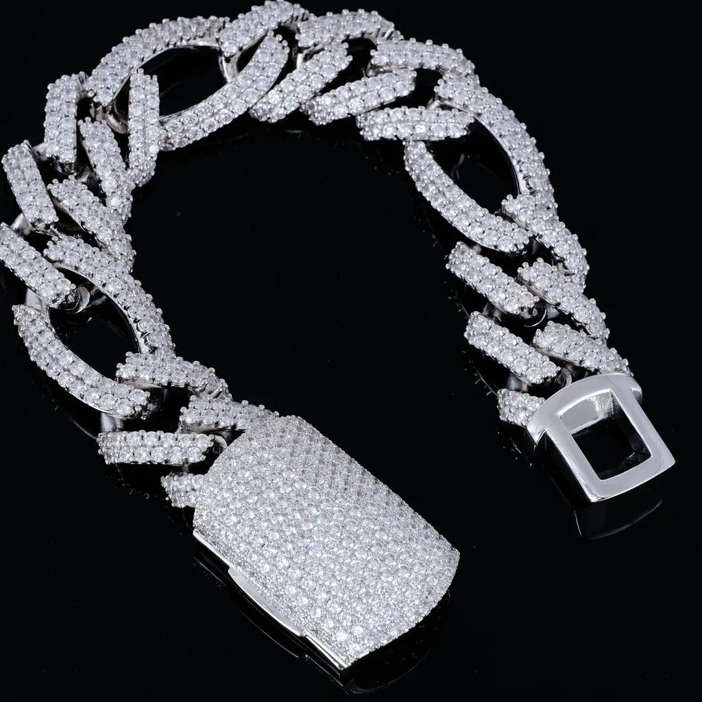 19mm Iced Figaro Bracelet