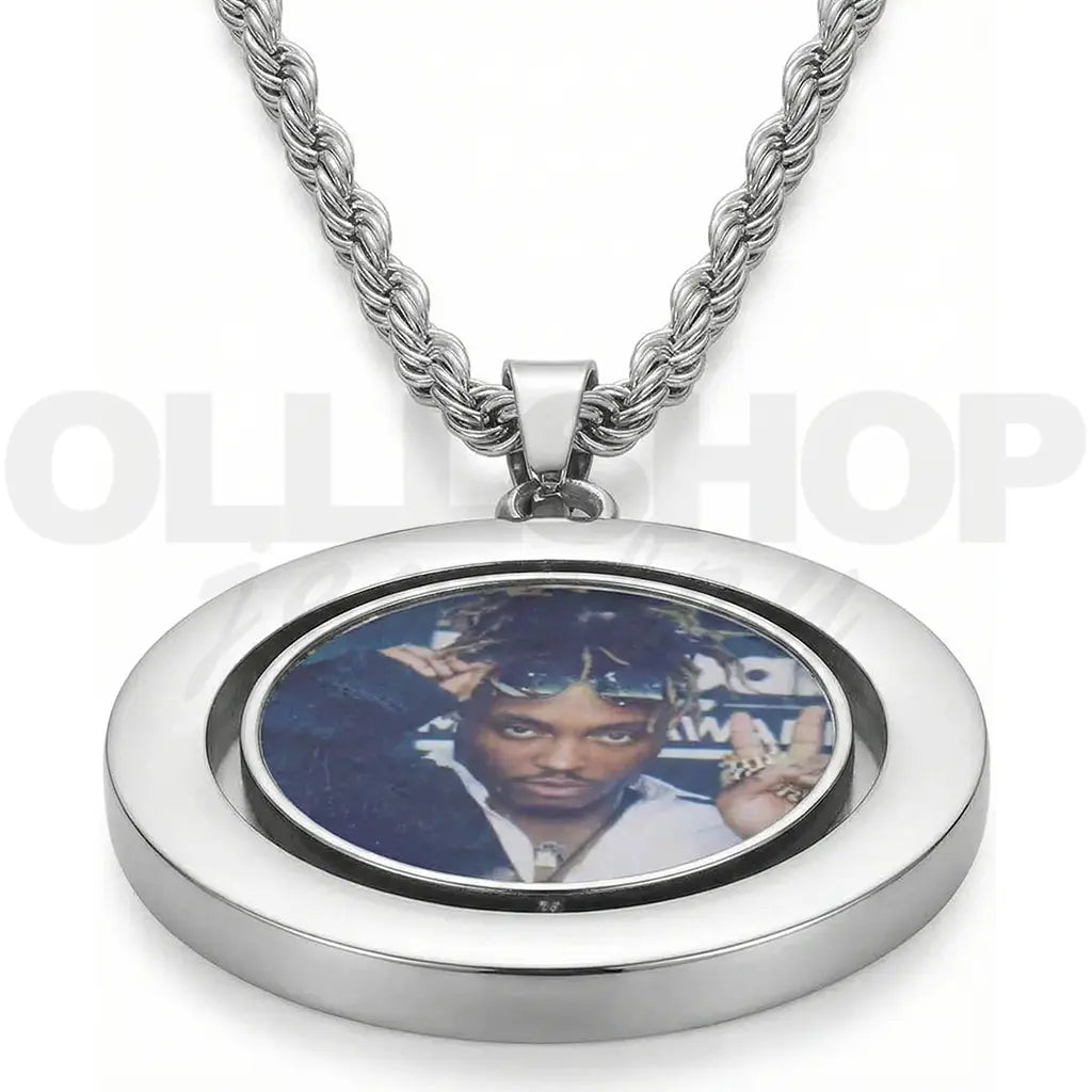 Double-Sided Rotating Photo Necklace