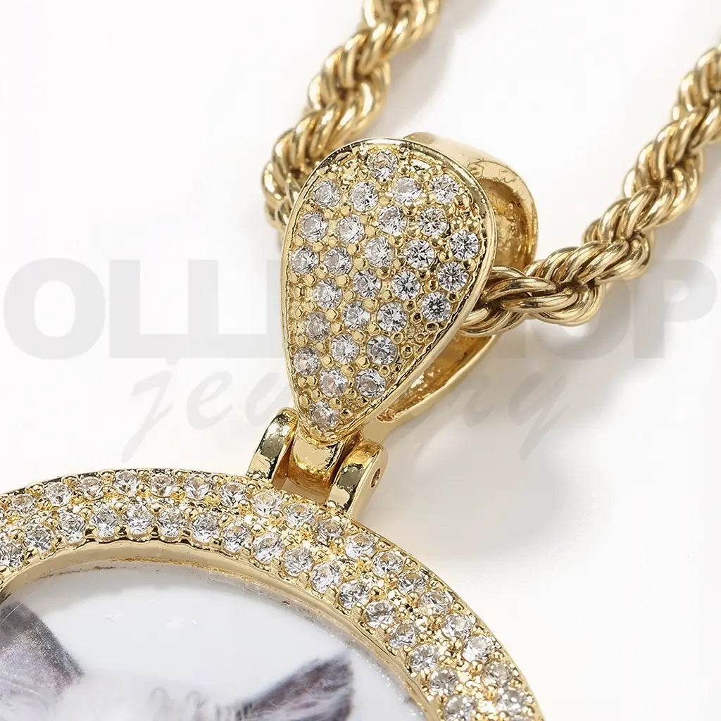 Drip Halo Custom Photo Necklace