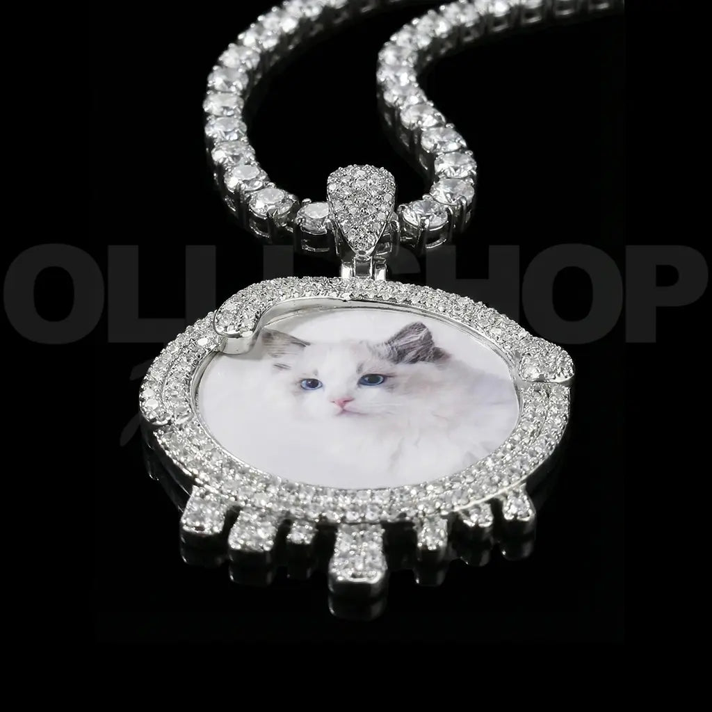 Drip Halo Custom Photo Necklace