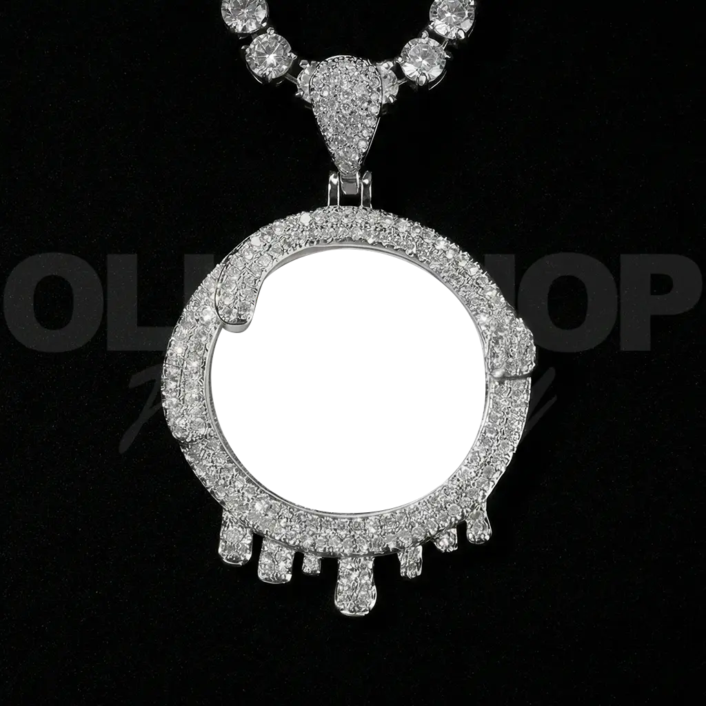 Drip Halo Custom Photo Necklace