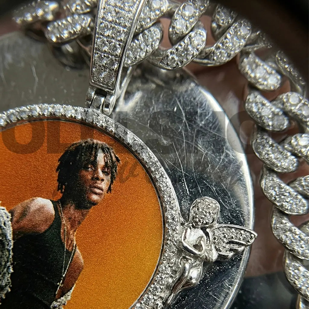 Guardian Iced Photo Pendant