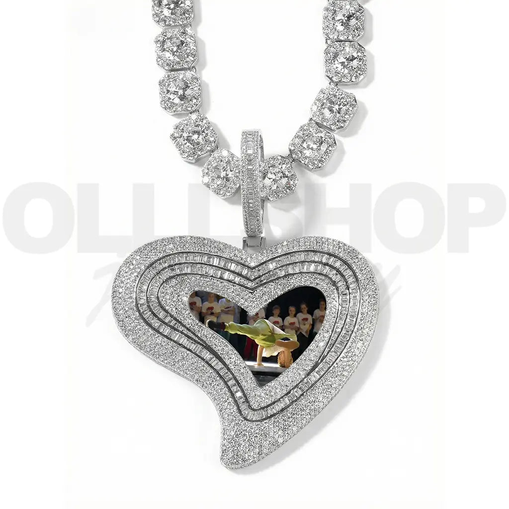 Heart Halo Custom Photo Necklace