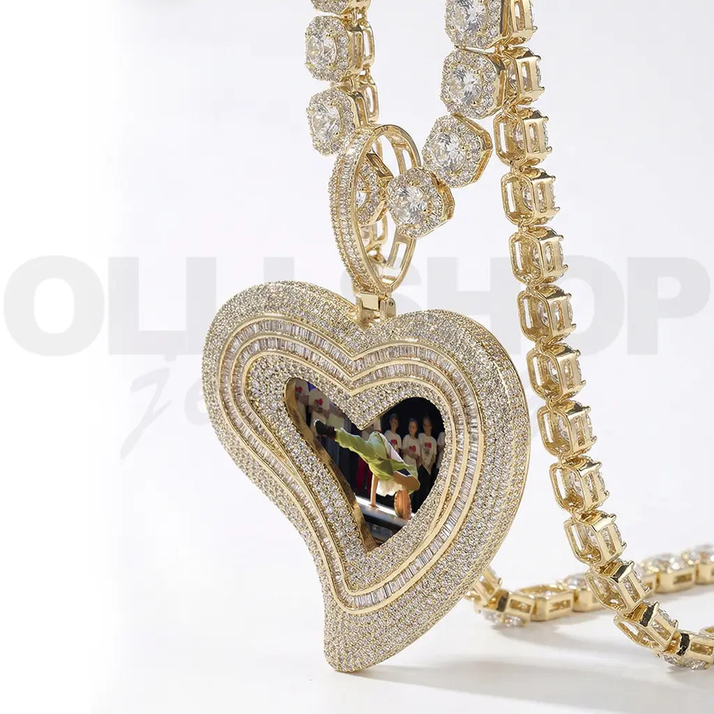 Heart Halo Custom Photo Necklace