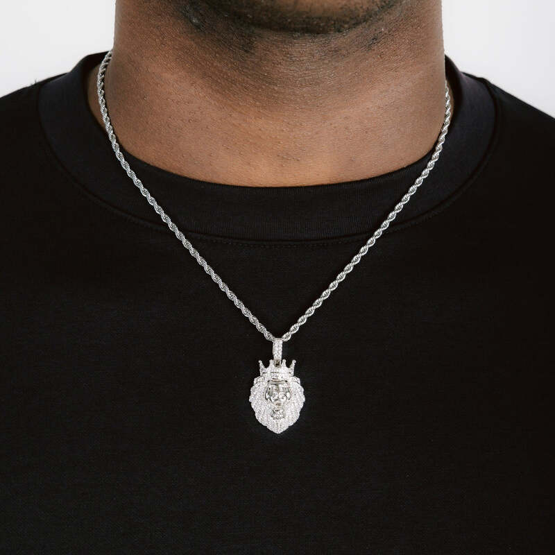 Ice Lion Crown Pendant