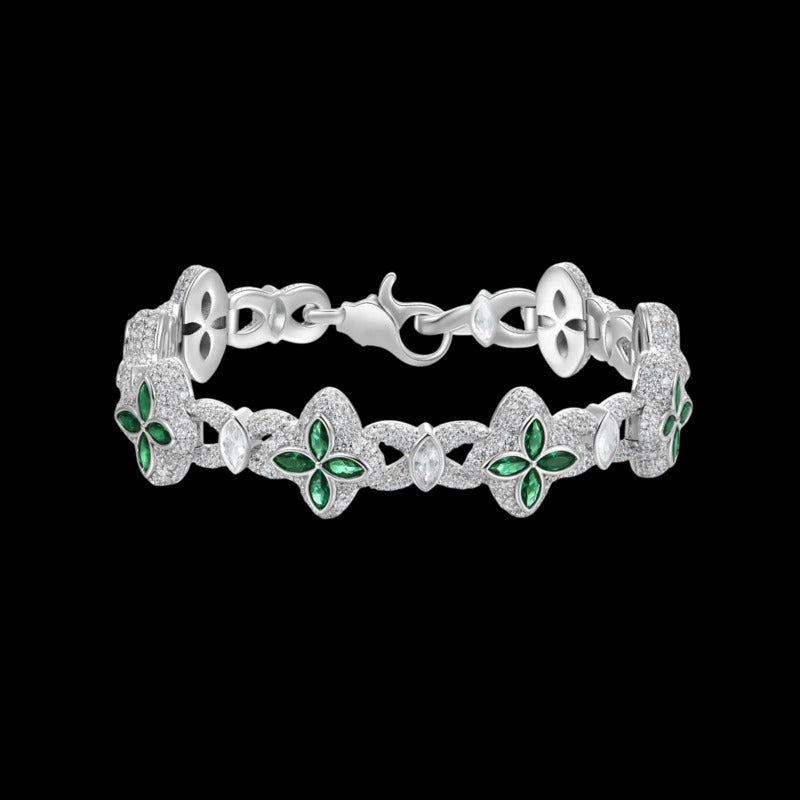 Ice Clover Bracelet in White Diamond - 15mm