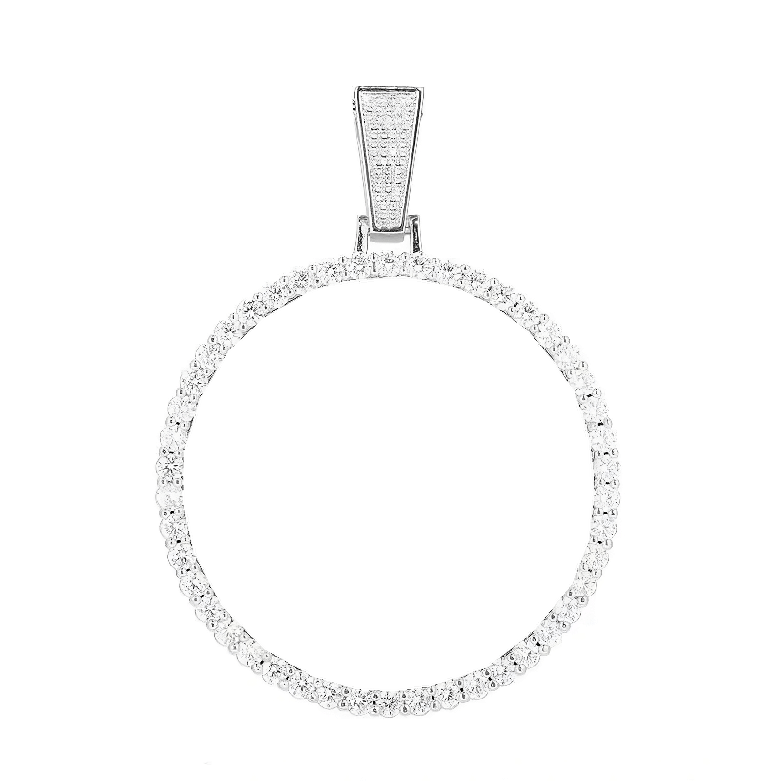 Custom round pendant frame – 70mm blank necklace base for photo personalization