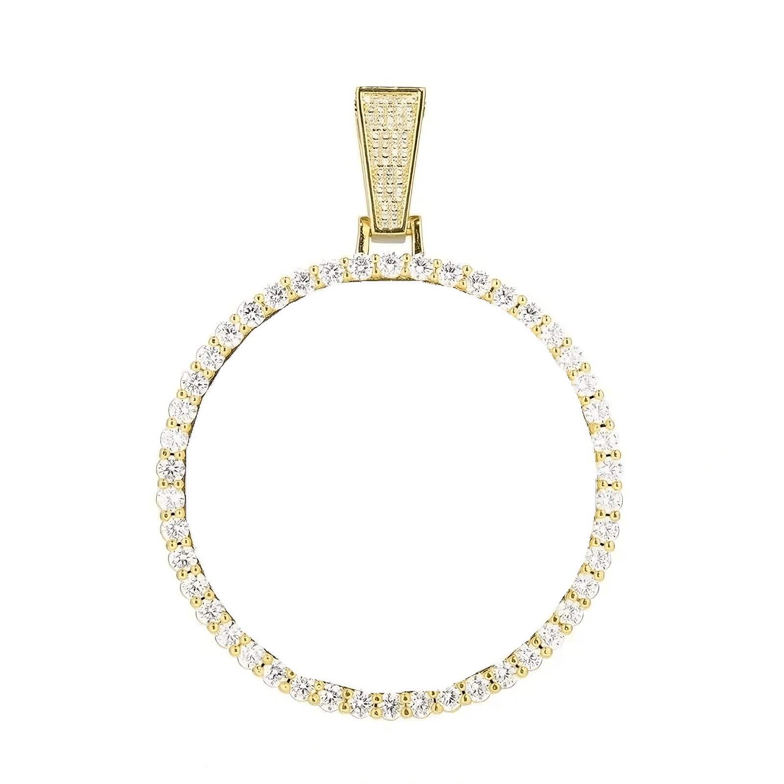 Blank 70mm round pendant frame – ready for personalized custom photo engraving and micro-inlay work