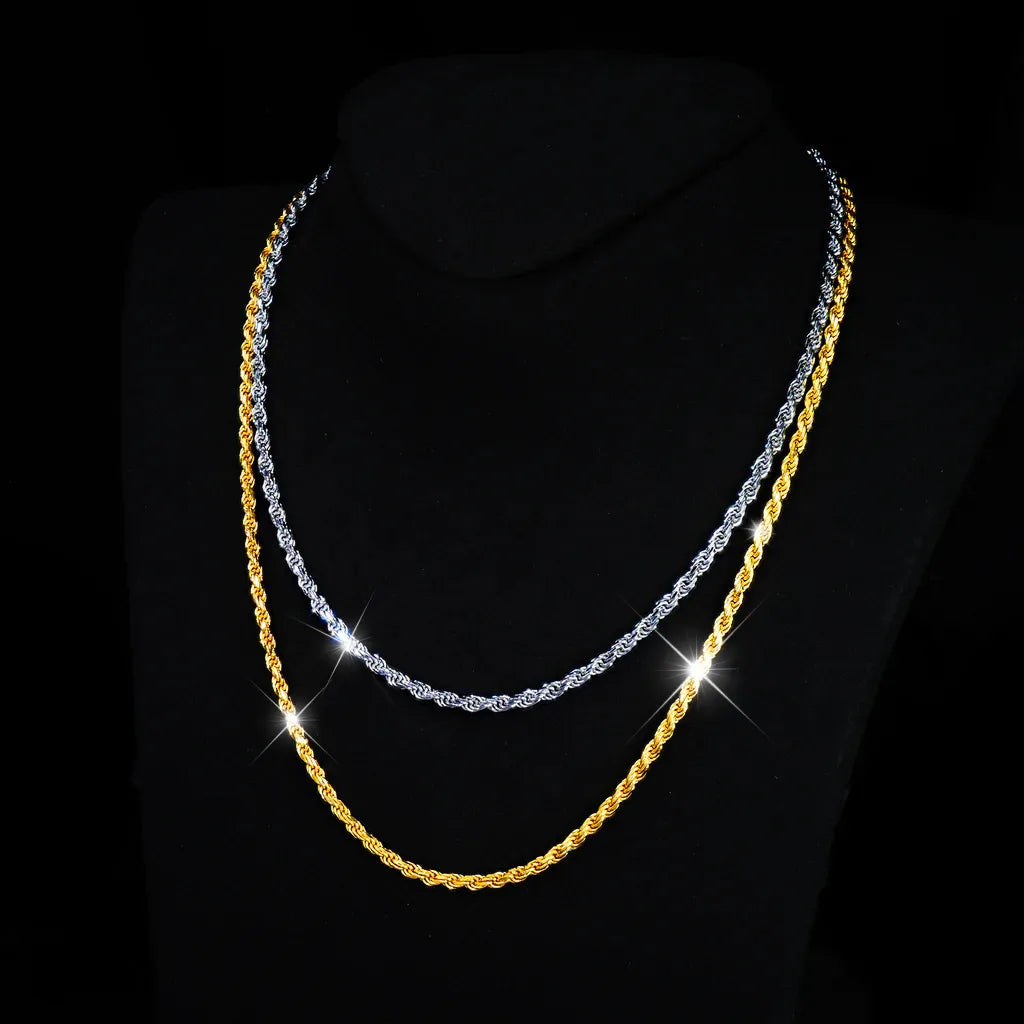S925 Rope Twist Chain - 3mm