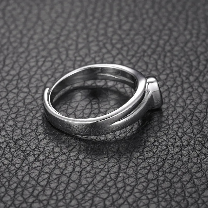 S925 VVS Moissanite Open Triangle Ring