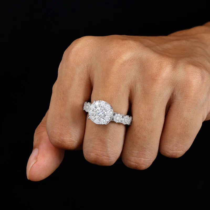 S925 VVS Moissanite Rock Candy Ring