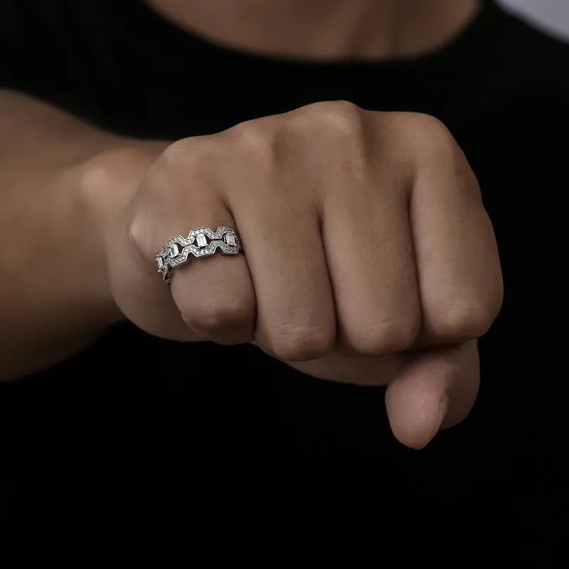 Iced Diamond Cuban Ring
