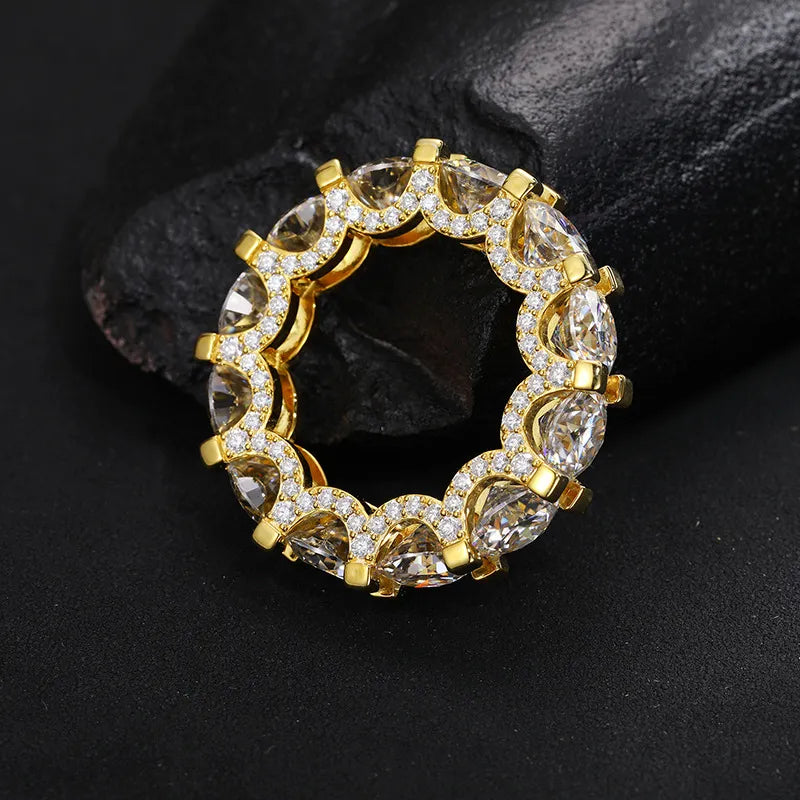 S925 VVS Moissanite Hip Hop Diamond Ring