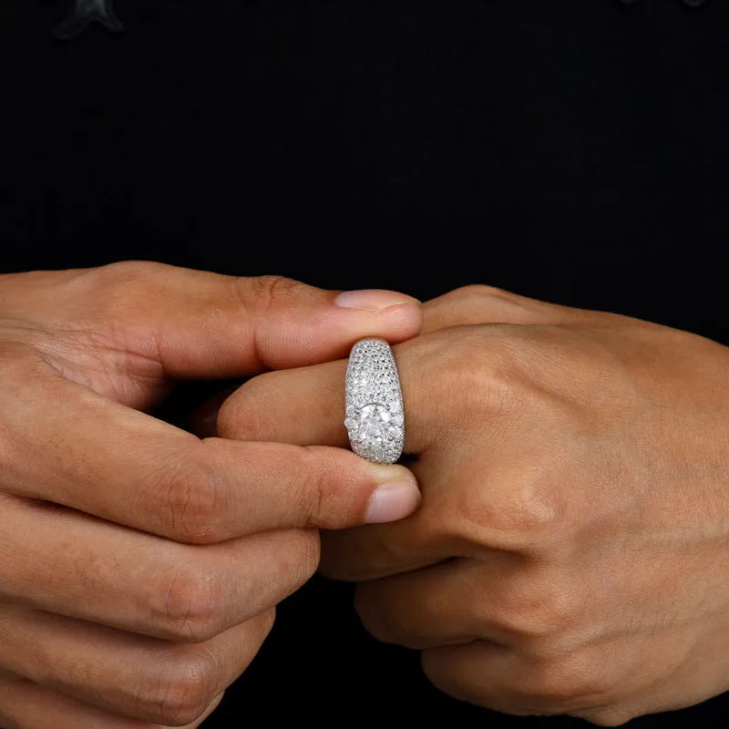 S925 VVS Moissanite Starry Ice Ring