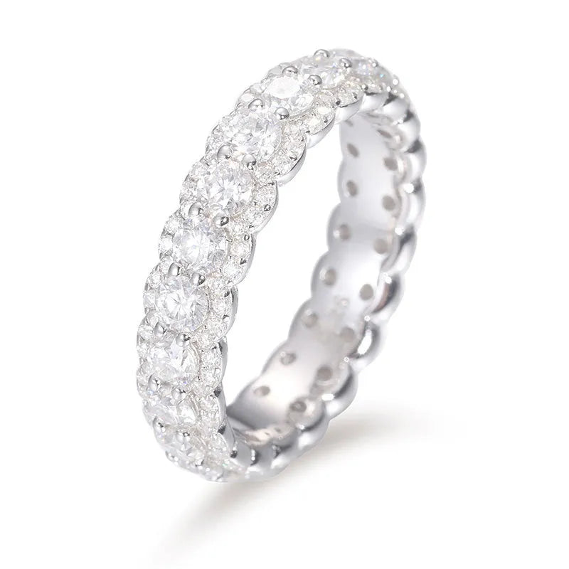 S925 VVS Moissanite Hip-Hop Rock Candy Ring