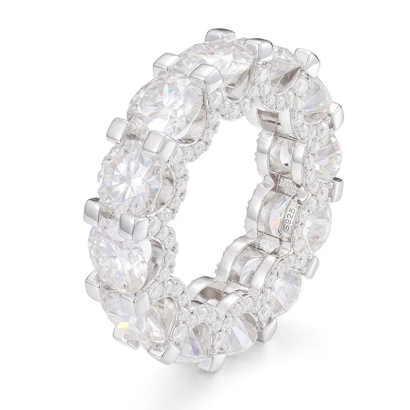 S925 VVS Moissanite Hip Hop Diamond Ring