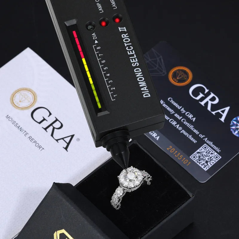 S925 VVS Moissanite Rock Candy Ring
