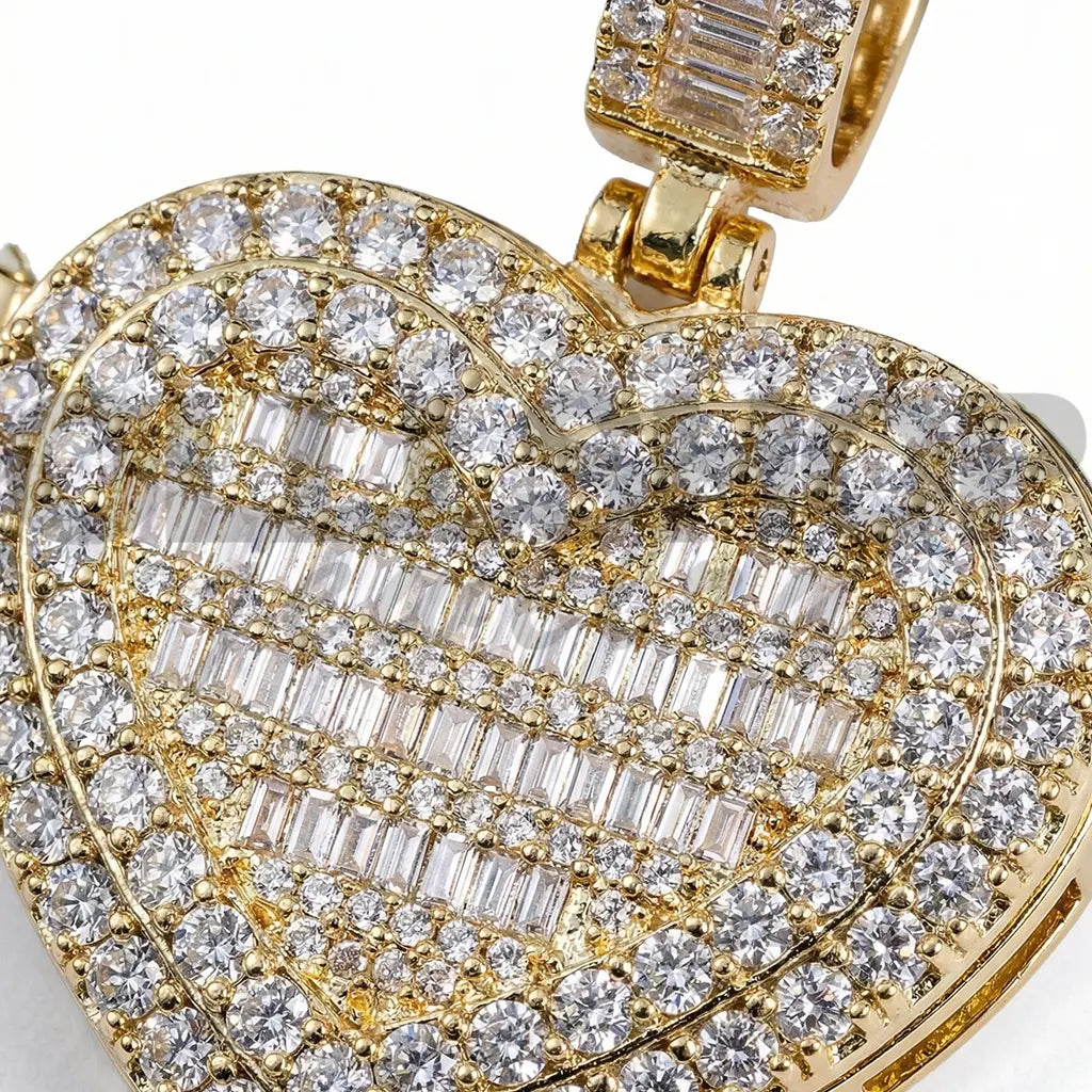 Personalized Heart Photo Pendant with Hinged Design