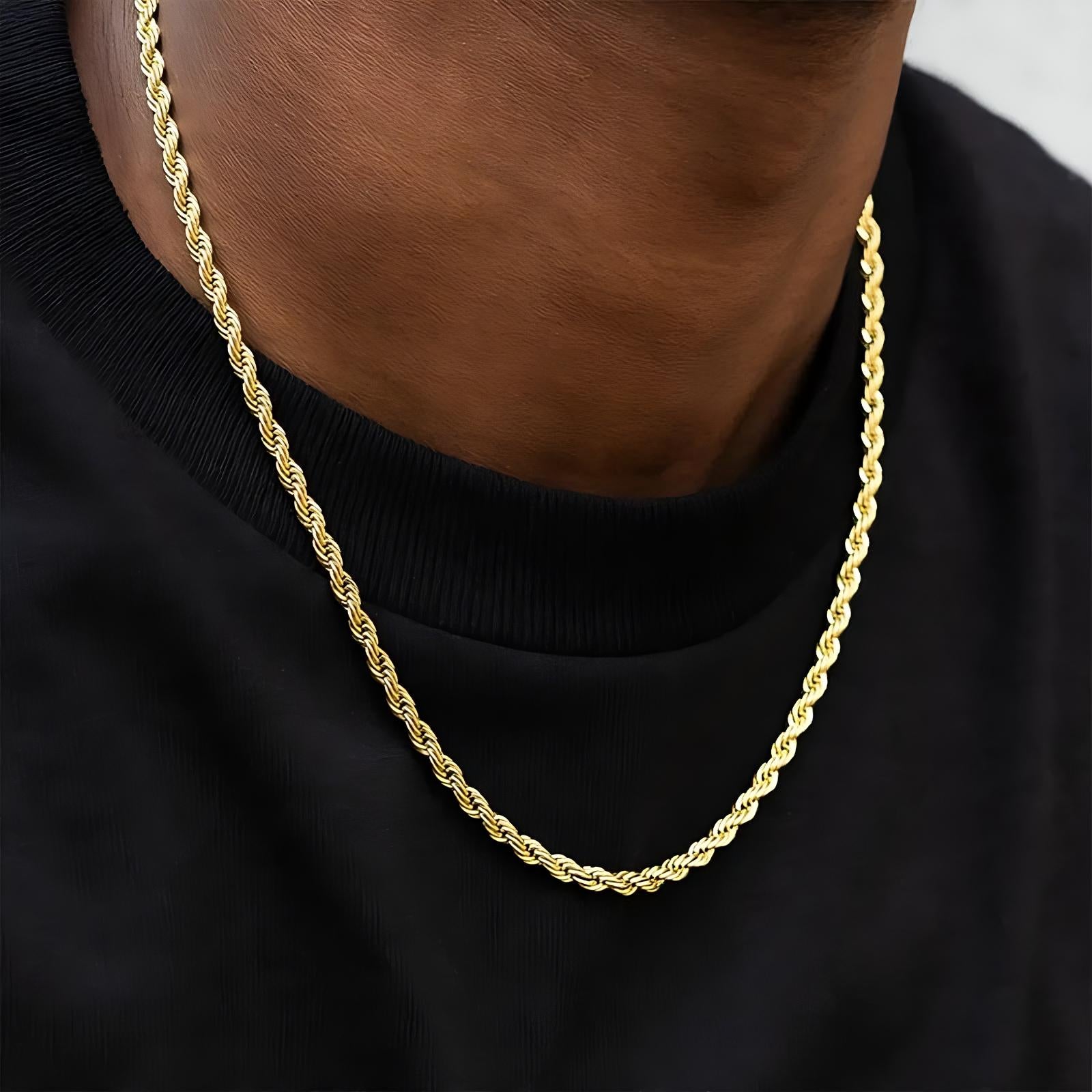 Rope Chain in Yellow Gold- 4mm