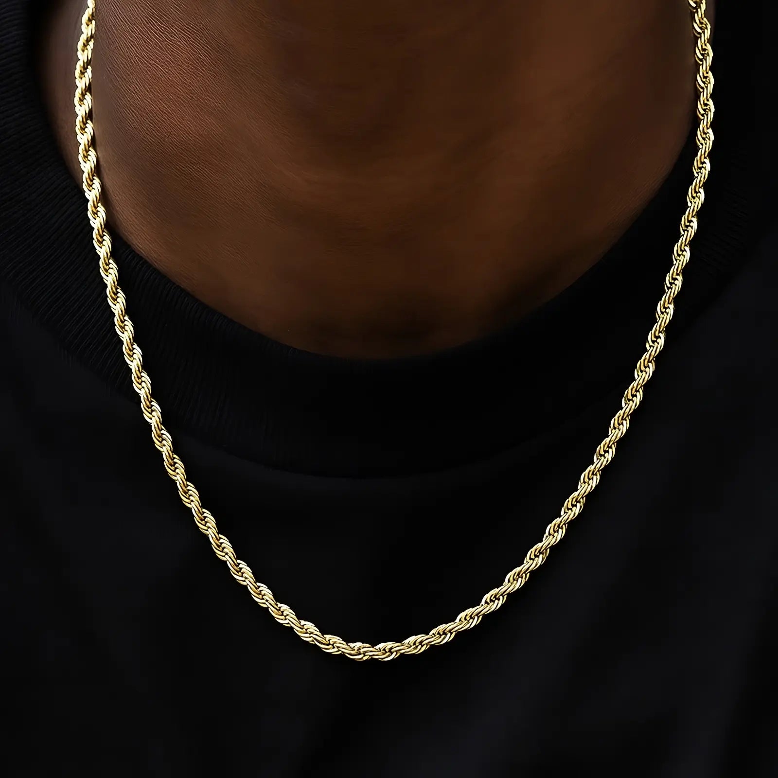 Rope Chain in Yellow Gold- 4mm