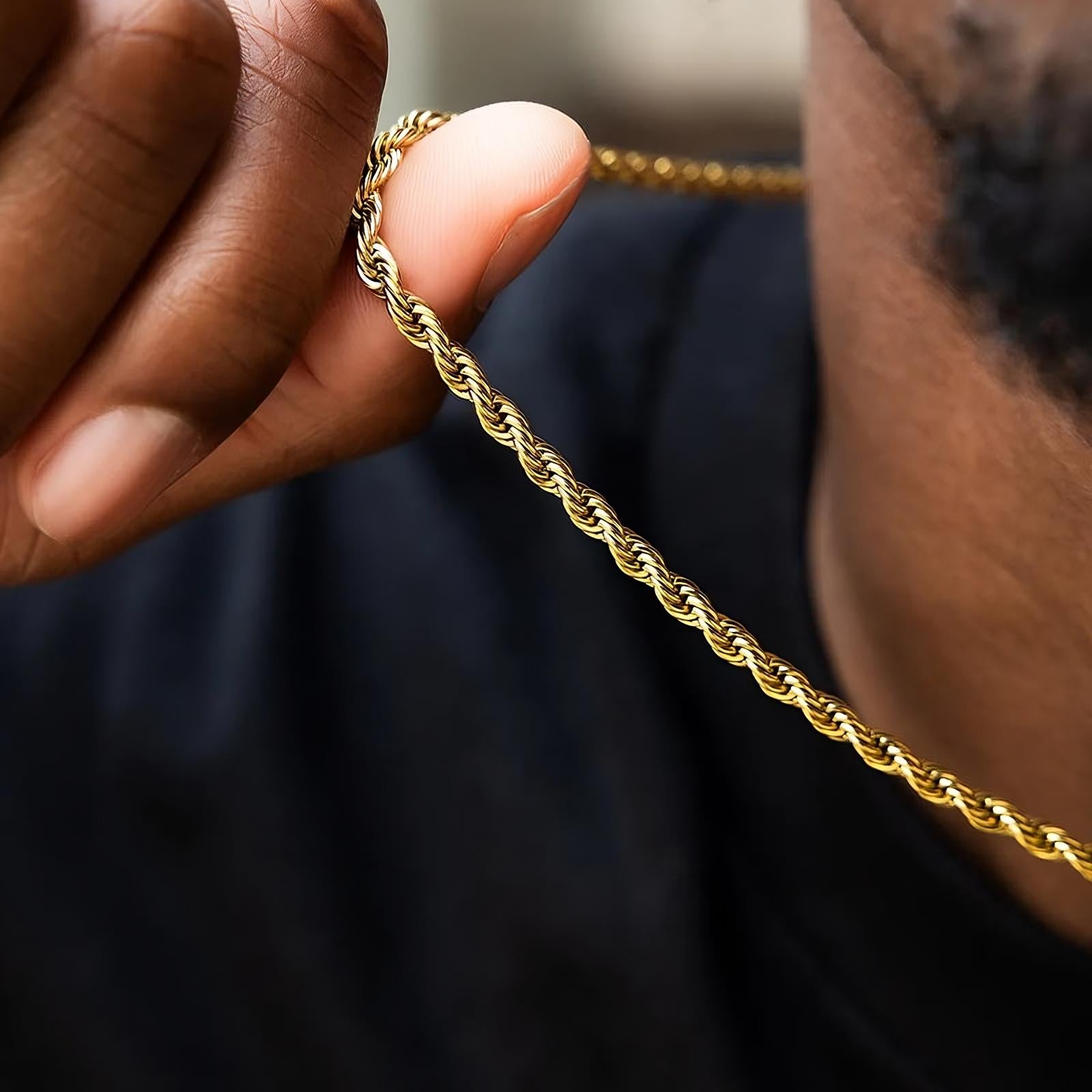 Rope Chain in Yellow Gold- 4mm