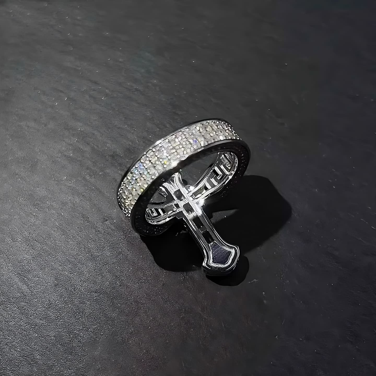 S925 Moissanite Cross Ring