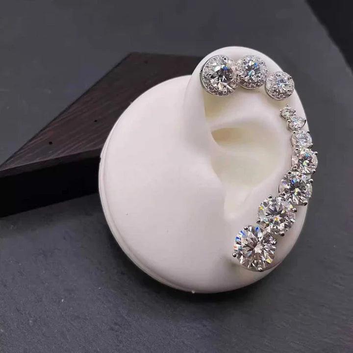S925 VVS moissanite dragon claw earrings hip hop jewelry