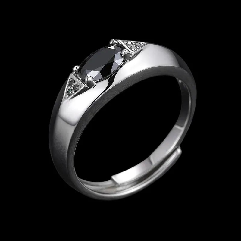 Anillo ajustable Horus de moissanita S925 VVS
