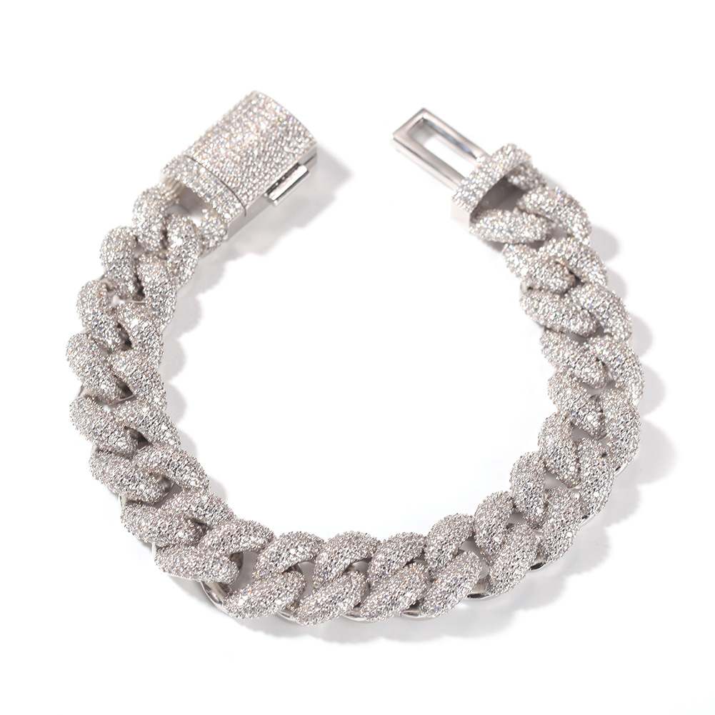Bubble Diamond Cuban Ice Bracelet - 15mm