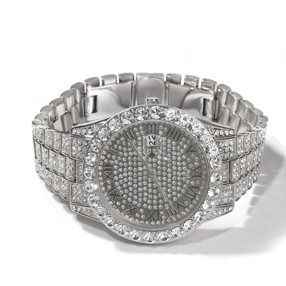 Full Diamond Waterproof Hip Hop Punk Ice Watch