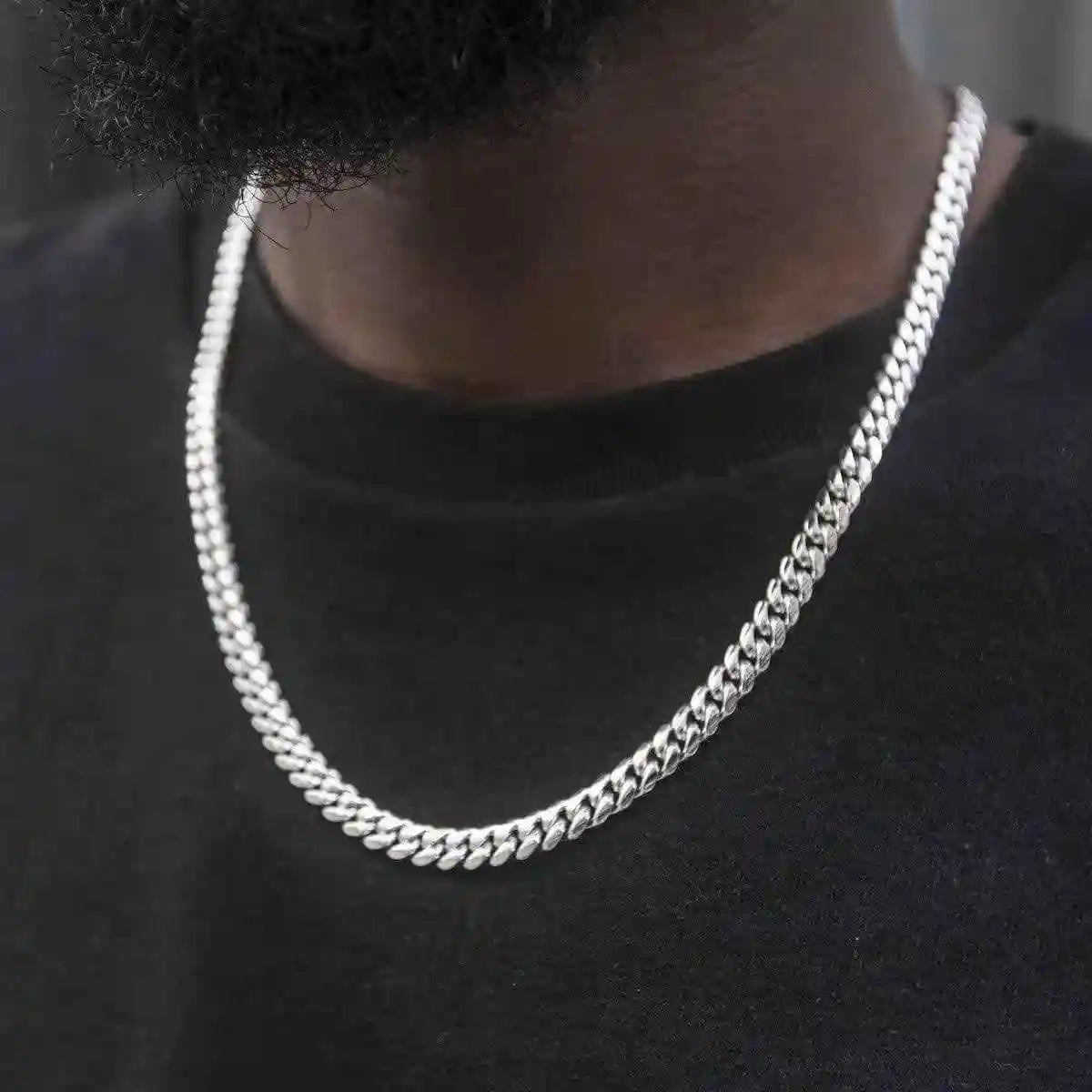 Cuban in White Gold - 6mm