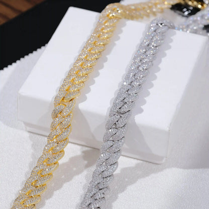 3-Row Bubble Iced Cuban Chain - 14mm