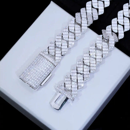20mm Full Baguette Prong Cuban Chain
