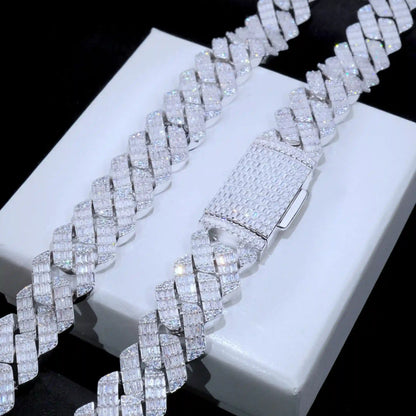 20mm Full Baguette Prong Cuban Chain