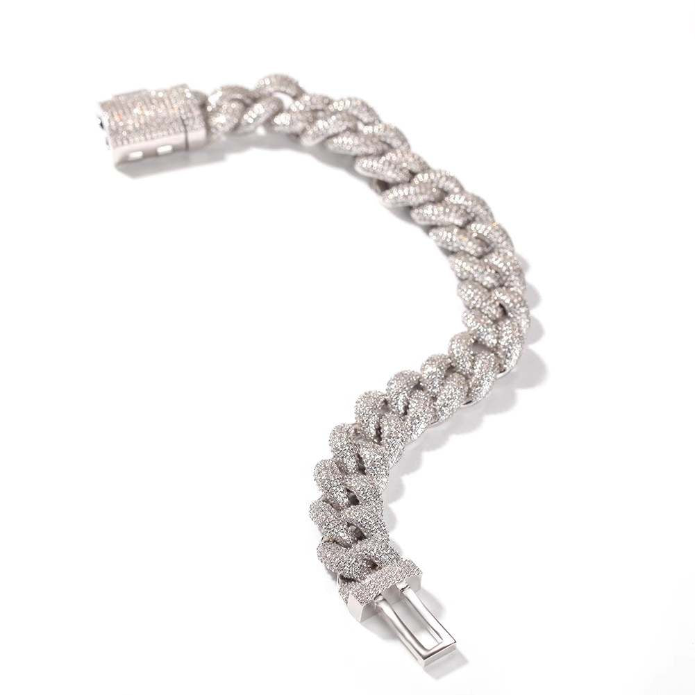 Bubble Diamond Cuban Ice Bracelet - 15mm