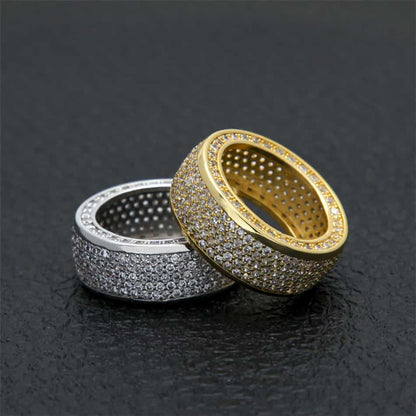 New Micro Pavé Full Diamond Hip-Hop Ring